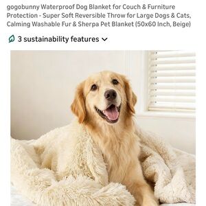 Beige Waterproof Dog Blanket